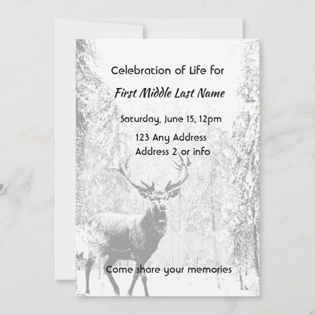 Invitación Celebración de los árboles de senderos de la vida (Anverso)