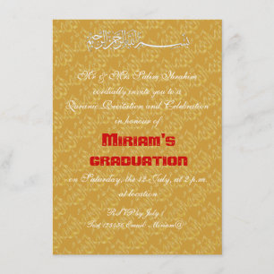 Invitación Celebración de los musulmanes de Alá del oro