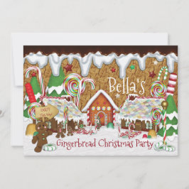 Invitación Celebración de los Navidades de galletas de pan de