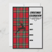 Celebración de los Navidades de renos negros y roj