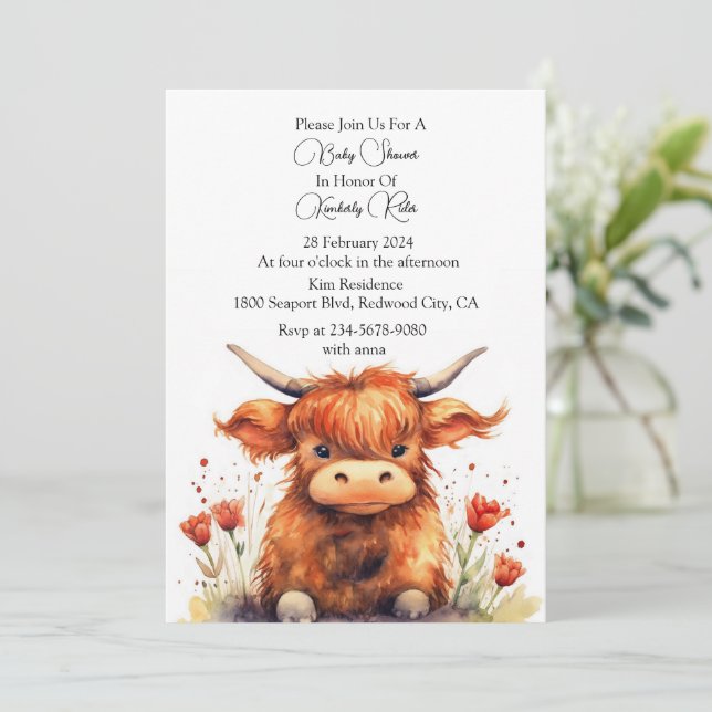 Invitación Celebración de Moo (Anverso de pie)