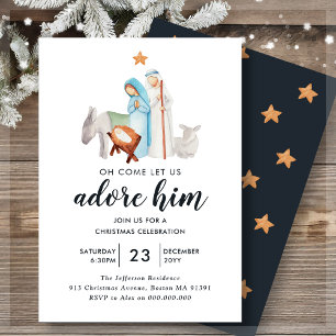 Invitación Celebración de Navidades de la Natividad Religiosa