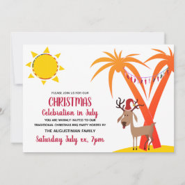 Invitación CELEBRACIÓN DE navidades EN JULIO Fiesta DE BBQ EN