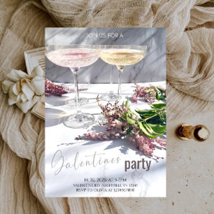 Invitación Celebración de Noche de Chicas y Copas de Vino