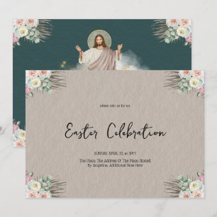 Invitación Celebración de Pascua, Brunch, católico tradiciona