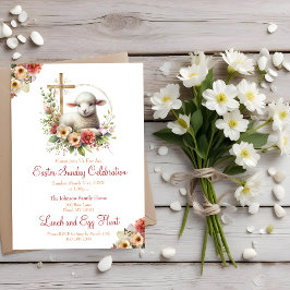 Invitación Celebración de Pascua en acuarela