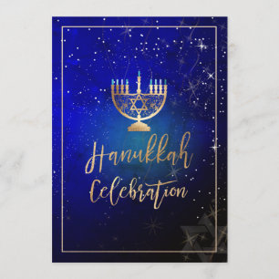 Invitación Celebración de PixDezines Hanukkah, letra de guión
