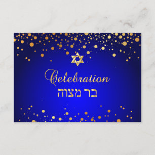 Invitación Celebración de PixDezines Mitzvah, faux Gold Confe