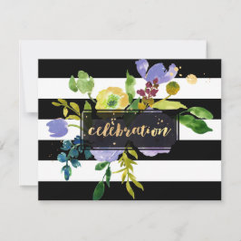 Invitación Celebración de PixDezines Mitzvah/púrpura/floral