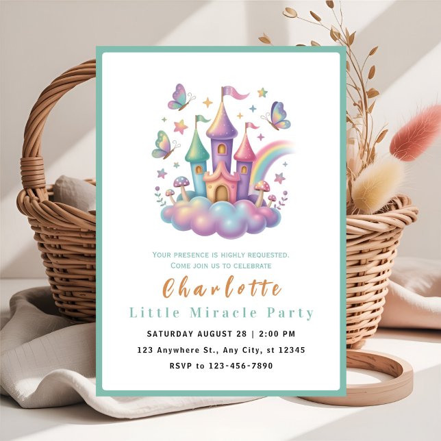 Invitación Celebración de Princesa de Cuento de Hadas Encanta (Subido por el creador)