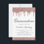Invitación Celebración de Quinceañera, Purpurina de la espuma<br><div class="desc">Rubor Pink - Rosa de oro y gotero blanco Purpurina Quinceañera Celebración 15ª Invitación de fiesta de cumpleaños . Esta es la invitación perfecta para la celebración de Quinceañera para una moderna Rosa de oro y la Purpurina rosa espumosa de Rubor Sparkle Girly quince (quince) fiesta de cumpleaños. Póngase en...</div>