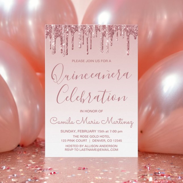 Invitación Celebración de Quinceanera, Purpurina de la Marcha (Subido por el creador)
