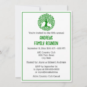Invitación Celebración de Reunión de Familia de Árboles Famil