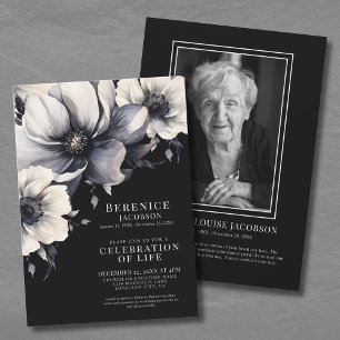 Invitación Celebración de Servicio Memorial Elegante de Vida