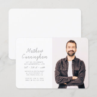 Invitación Celebración de su maravillosa vida foto moderna
