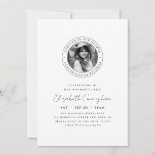 Invitación Celebración de su maravillosa vida Memorial modern