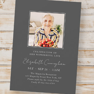 Invitación Celebración de su maravillosa vida Memorial modern