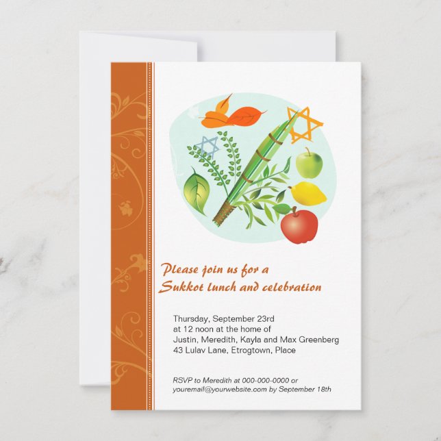 Invitación Celebración de Sukkot (Anverso)