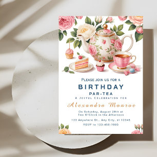 Invitación Celebración de té floral caprichosa