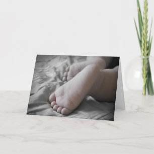 Invitación Celebración De Un Santo Baptismo Niña Pies I