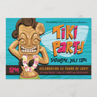 Invitación Celebración de verano de Luau, fiesta de cumpleaño
