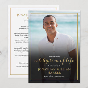 Invitación Celebración de vida de funeral moderno Foto
