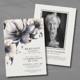 Invitación Celebración De Vida Servicio Memorial Elegante