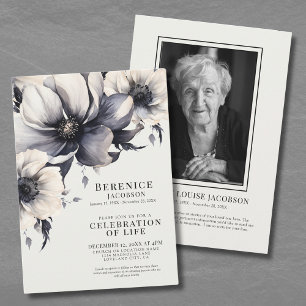Invitación Celebración De Vida Servicio Memorial Elegante