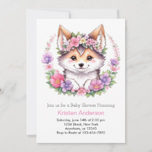 Invitación Celebración de Wolf Pack: Chica Baby Shower