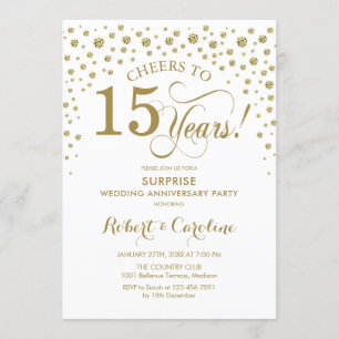 Invitación Celebración del 15° aniversario de la sorpresa - B
