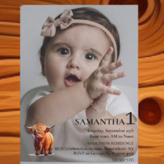 Invitación Celebración del 1er cumpleaños de la niña