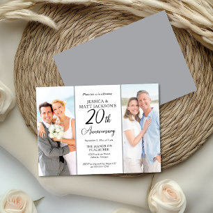 Invitación Celebración del 20º Aniversario de Boda Entonces y