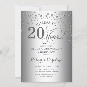 Invitación Celebración del 20º Aniversario - Plata