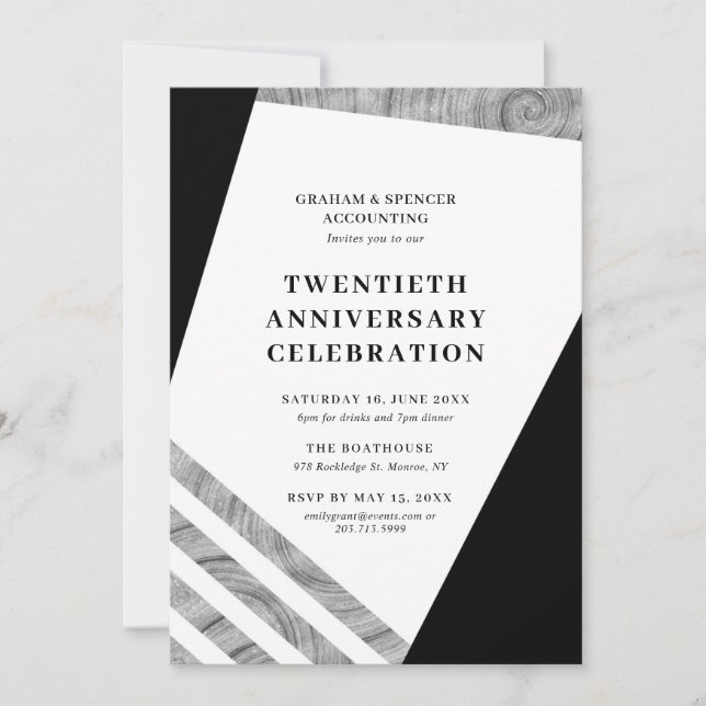 Invitación Celebración del 20° aniversario (Anverso)