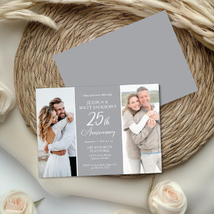 Invitación Celebración del 25º Aniversario de Boda Entonces y