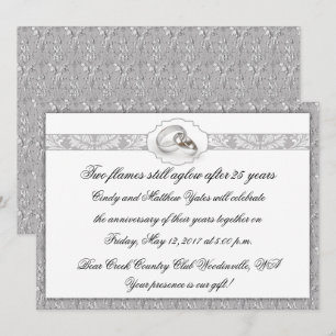 Invitación Celebración del 25º Aniversario de Bodas de Plata