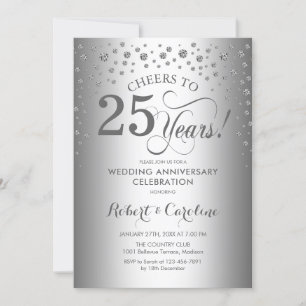 Invitación Celebración del 25º Aniversario - Plata