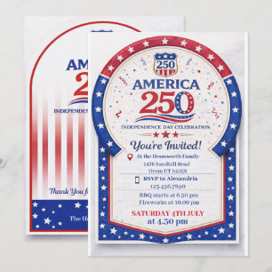 Invitación Celebración del 250º Día de la Independencia de Am