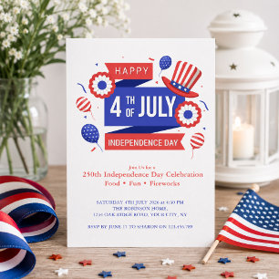 Invitación Celebración del 250º Día de la Independencia Fiest