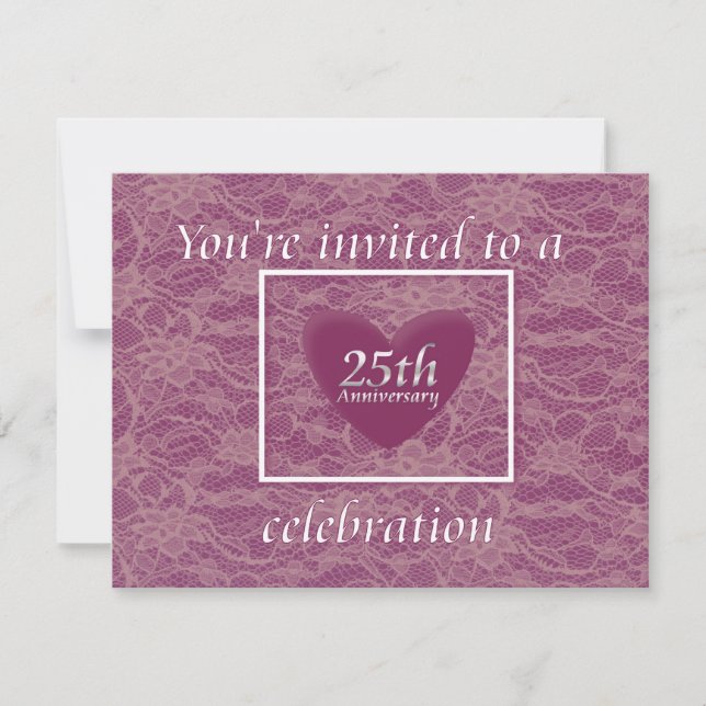 Invitación Celebración del 25° Aniversario (Anverso)