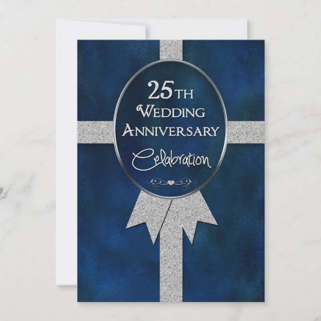 Invitación Celebración del 25° aniversario del Boda - Invitac (Anverso)