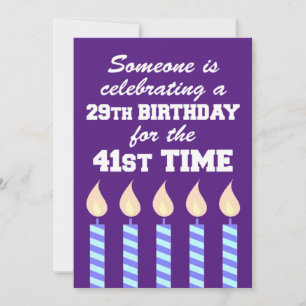 Invitación Celebración del 29º cumpleaños 21ª vez 70ª invitac