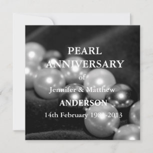 Invitación Celebración del 30º Aniversario de Bodas de Perla