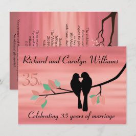 Invitación Celebración del 35º Aniversario de Lovebirds