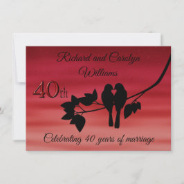 Invitación Celebración del 40º Aniversario de Lovebirds