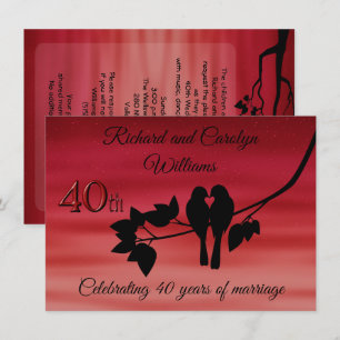 Invitación Celebración del 40º Aniversario de Lovebirds
