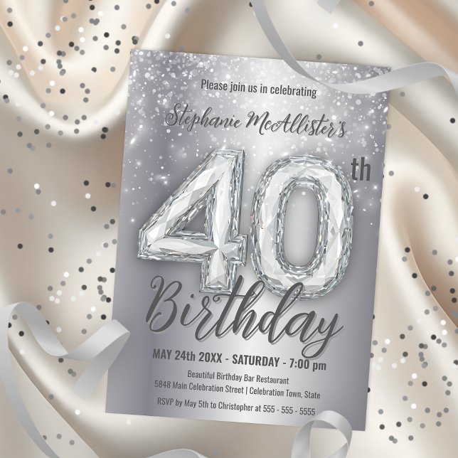 Invitación Celebración del 40 aniversario del lujoso Diamante (Subido por el creador)