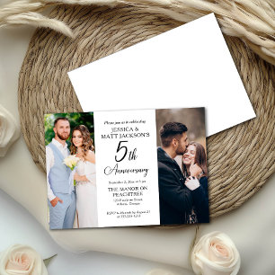 Invitación Celebración del 5º Aniversario de Boda Entonces y 