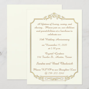 Invitación Celebración del 50º Aniversario de Bodas