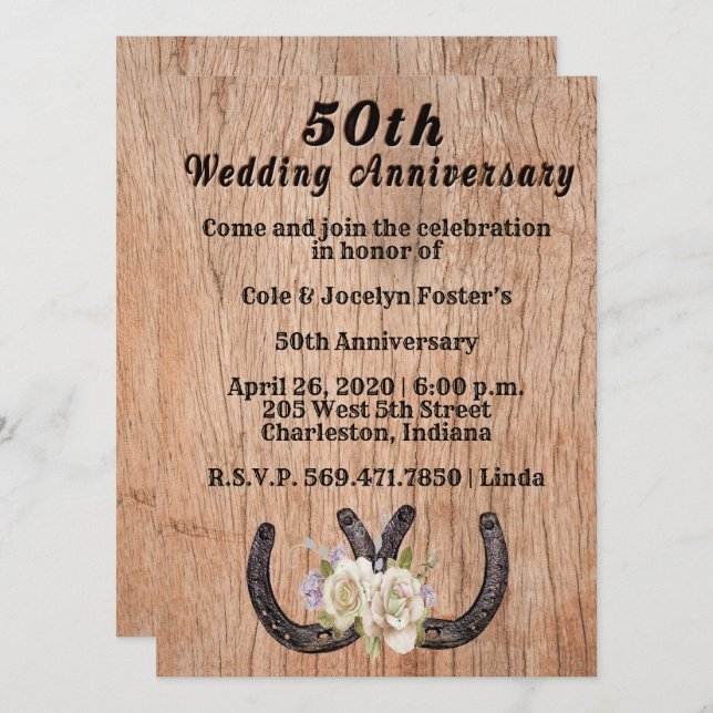 Invitación Celebración del 50º Aniversario de Letterpress (Anverso / Reverso)